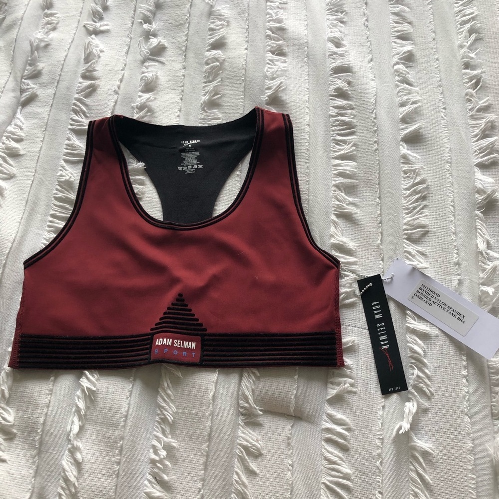 NWT $88 Adam Selman Sport Bonded Active Tank Bra Size Small Sports Bra - Picture 4 of 4